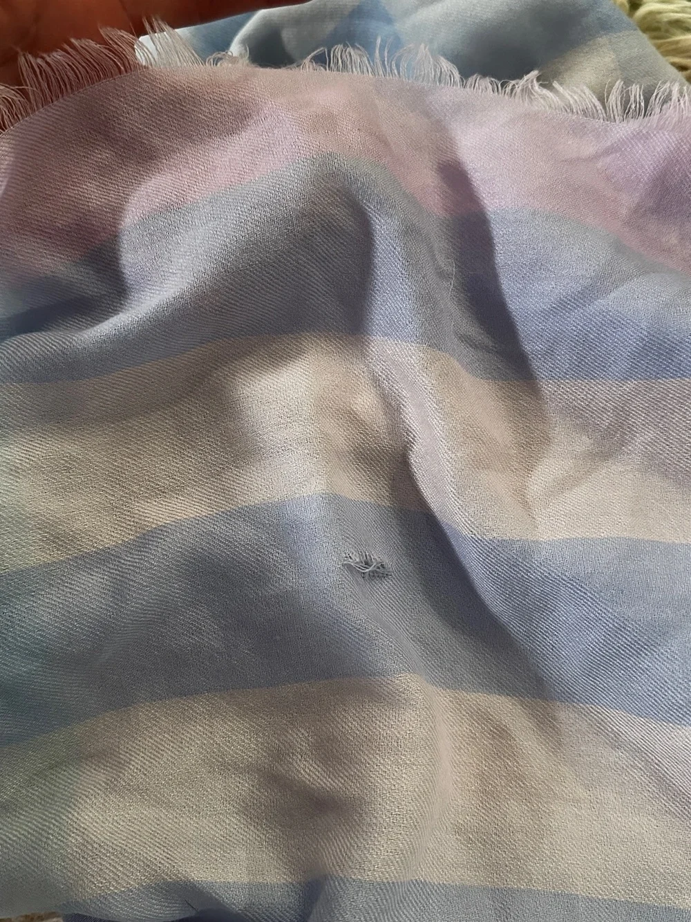 Burberry Pastel Plaid Scarf in Lavender and Light Blue